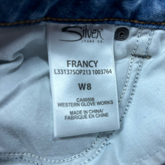 Silver Jeans Skirt Womens 8 Francy Raw Hem Light Wash Casual Party Beach Vaca - Picture 3 of 4